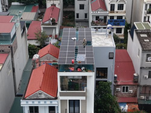 Hệ điện mặt trời Hybrid 16KW lưu 30KW - Bắc Giang